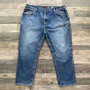 44x32 Ariat FR M3 Loose Basic Stackable Straight Leg Jeans Men’s Blue 10014449